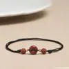 Tobillera con Hebilla de Seguridad de Cinabrio de la Montaña Putuo Pulsera de Cuerda Roja de Seguridad y Promesa Pulsera Tejida de Cuerda Roja para Protección Corporal de Mujer Accesorios para Pies