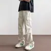 Pantalones de trabajo tipo paracaidista estilo primavera y otoño para hombre Marca de alta calle americana de moda Pierna recta holgada Pantalones largos casuales para exteriores