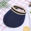 Sombrero de paja de copa vacía sombrero de sol de verano diadema deportiva ocio sombrero de sol viaje a la playa sombrero fresco puede ser moda para padres e hijos