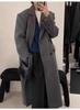 2026 Preto Estilo Coreano Estilo Britânico Estilo Hepburn Tendência Casaco de Lã para Mulheres Casaco de Lã de Inverno para Mulheres Baixas