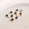 Colgante Pequeño de Oro Real Electrochapado de 14K Incrustado con Circonita Brillante Color 3A Circonio Colgante Pequeño Hecho a Mano DIY Accesorios para Colgar Joyería