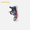 Sapatos Infantis Balabala, Tênis Esportivos Infantis, Tênis de Corrida Leves e Respiráveis com Malha para Meninos Primavera e Outono com Fivela de Botão, Modernos e Descolados