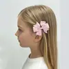 Pinzas para el pelo de lazo de 23 colores para niños, 3 pulgadas, cinta de satén acanalada, pinzas de cola de pez, estilo europeo y americano, accesorios de moda para el cabello, pinzas de pico de pato