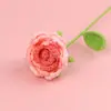 Acabamento feito à mão transfronteiriço simulação apontado Rosa lã tecida flor crochêada semi-acabado buquê presente atacado