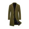 Nuevo Transfronterizo Amazon Abrigo Cortavientos de Largo Medio para Hombre de Color Sólido con Solapa y Botonadura Sencilla Talla Grande Moda Casual Chaqueta