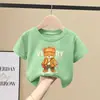 Camiseta de Manga Corta 100% Algodón Puro para Niños Mayores, Nuevo Estilo de Verano con Estampados Elegantes, Camiseta Casual Fresca y Atractiva para Niños