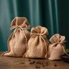 Bolsa de Yute con Cordón Hecha de Material de Cáñamo Natural, Bolsa de Almacenamiento en Varios Tamaños y Estilos, Bolsa de Cáñamo Hecha a Mano, Bolsa Tejida Ecológica