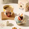 Taza de cerámica, vaso de agua para uso doméstico, taza particularmente hermosa con forma de calabaza, taza de té de recuerdo, taza de café personal