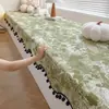 2025 Nueva Alfombra Chenille Estilo Francés para Ventana de Bahía, Adecuada para Todas las Estaciones, Lavable a Máquina, Funda Antideslizante para Repisa de Ventana y Balcón, Cojín de Asiento
