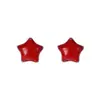 Brincos de Estrela de Cinco Pontas em Prata Pura S999, Brincos Mini Estrela Macaron, Brincos Coloridos com Design de Nicho Doce e Simples