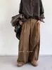 Pantalones Casuales de Color Café Retro Americano para Hombre, Pantalones Cargo Rectos Sueltos de Caída para Primavera y Otoño, Pantalones Largos Casuales para Hombre