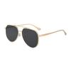 Gafas de Sol Aviador de Gama Alta Estilo Europeo y Americano para Hombre, Gafas de Sapo Especiales de Doble Puente para Conducir, Gafas de Sol para Conducir para Mujer