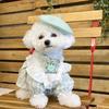 Fábrica de Mini Boinas para Pets Em Estoque Chapéu de Artista de Lã Atacado Headwear de Cabeça de Gato Teddy Roupa Chapéu de Pet