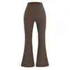 Calça de alfaiataria feminina de malha, cintura alta estilo americano, caimento solto, slim fit, novo modelo outono 2026, zíper lateral, calça flare elegante que levanta o bumbum