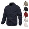 Chaqueta Transfronteriza para Hombre Primavera y Otoño Simple Casual Versátil Chaqueta Casual para Hombre Cuello de Béisbol Holgada Camiseta Deportiva para Hombre