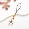 Adornos para teléfono con forma de caja de regalo pequeña de Navidad transfronteriza, colgante de Papá Noel, mini cadena para teléfono, colgante de joyería para mujer