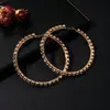 Pendientes Grandes Exagerados con Diamantes para Mujer, de Diámetro Interior 8.5cm, Nuevos Europeos y Americanos Transfronterizos, para Actuación en Escenario, Pendientes de Novia E839