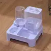 Comedero y dispensador de agua automático para gatos, cuenco integrado para gatos y perros, cuenco elevado para gatos que protege el cuello, cuenco doble para comer y beber
