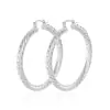 Brincos de Argola Grande com Fio Torcido para Mulheres Ouro Prata Estilo Europeu Simples Moderno Brinco Atacado Transfronteiriço Brincos