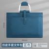 Bolsa de Archivo A4 Bolso de Mano Moda Femenina Gran Capacidad Impermeable Negocios Cuero Bolsa para Computadora Logo Impreso Sobre