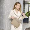 Mochila Nueva Primavera 2024 Piel Suave Patrón Lichi Bolso Kelly de Moda Versátil Pequeña Mochila Escolar Bolso de Moda para Mujer