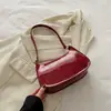 Bolsa de ombro feminina da moda estilo coreano deste ano, nova coleção primavera 2024, versátil, minimalista, cor sólida, delicada, bolsa quadrada pequena