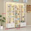 Exhibidor de lujo ligero, gabinete de exhibición de uñas, estante para productos, estante para salón de belleza, gabinete para esmalte de uñas, vitrina, multifuncional