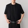 Cardigan com Zíper Momeike Masculino de Alta Inteligência para o Trabalho Outono 2026 Novo Colete de Mistura de Linho 22316