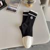 Calcetines de otoño e invierno para hombre, bordado digital, boca de doble capa, calcetines de media caña, moda moderna, absorbentes de sudor, transpirables, de algodón, venta al por mayor