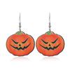 Aretes de serie de Halloween al por mayor del fabricante, aterradores y divertidos, fantasma, murciélago, araña, aretes de calavera