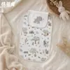 Toallas de sudor de algodón de bambú para bebés al por mayor, transpirables, suaves, amigables con la piel, diseño de dibujos animados para bebés y jardines de infancia, toallas a prueba de sudor