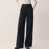 26 Nova Coleção de Outono: Calças retas de caimento justo! Calças de lã retas de perna larga, de estilo simples e clássico, que criam um efeito emagrecedor, perfeitas para uso casual ou como calças de terno.. 32078