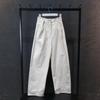 [Pronta Entrega] Calça Branca Casual com Pregas na Cintura, Bolso com Aba de Blogger, para Mulheres, Verão, Look Emagrecedor, Calça que Alonga as Pernas