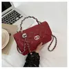 Bolso de mano de alta gama con estampado de rombos transfronterizo para mujer, nuevo bolso cuadrado pequeño de moda retro, elegante bolso de hombro y cruzado