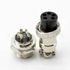 Soquete de Aviação Parafuso de Entalhe Único GX12 2/3/4/5/6/7 Conector Soquete Plugue Rápido Integrado