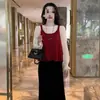 Conjunto de Falda para Mujer Estilo Primavera y Otoño 2026 Nuevo Moda Francesa Elegante Conjunto de Tres Piezas: Blusa, Chaleco y Falda