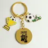 Llavero de Acero Inoxidable Tema Deportivo Fútbol Mundial 2026 Colgante de Ventilador Souvenir Regalo de Graduación