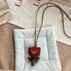 Nuevo Collar con Cordón de Tela de Oso de Dibujos Animados Tridimensional para Niños Flor Colgante Adornos Colgantes Hechos a Mano Tejidos Lindos de Niña Versátiles