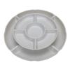 Plato de Salmuera Redondo de Melamina con Cinco Compartimentos para Dulces Vajilla Plato para Filete de Pescado Blanco Compartimento para Frutas Tkv Plato para Snacks de Plástico