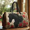 2026 Nova Série Animal Cavalo Transfronteiriça Bolsa de Viagem Acolchoada Portátil para Curta Distância Bolsa Multifuncional para Esportes Fitness