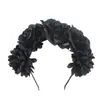 Nova Faixa de Cabelo de Feriado INS Flor Rosa Simulada Acessórios de Cabelo de Natal Baile de Todos os Santos Festa do Festival Fantasma Faixa de Cabeça