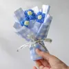 Buquê de Flores de Lã, Flores Simuladas, Flores Pompons de Tricô, Flores Artesanais Prontas, Presentes de Aniversário para Melhores Amigos, Atacado Transfronteiriço