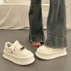 Zapatillas Deportivas Blancas de Plataforma Gruesa Populares para Mujer, Zapatillas Versátiles de Nicho, Nuevas Zapatillas Deportivas Casuales de Altura Creciente para Primavera y Otoño 2026