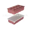 Bandeja de Hielo Grande de Silicona Transfronteriza Molde de Cubitos de Hielo de Grado Alimenticio Molde de Bola de Hielo de Desmoldeo Fácil Congelación Rápida Molde para Hacer Hielo Casero