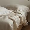 Colcha de Verano Jacquard Hueso de Pescado Algodón Lino Doble Lavable Encaje Amigable con la Piel Transpirable para Dormir Desnudo Colcha de Aire Acondicionado