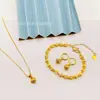 Suministro en vivo nuevo pulsera de cuentas doradas ojo de gato para mujer pendientes de temperamento collar Joker joyería de cobre chapada en oro al por mayor