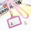 Funda para tarjeta de trabajo horizontal de PU, funda para tarjeta de trabajo, juego de credencial y certificado, tarjetero de cuero para tarjeta de trabajo