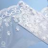 Tela de encaje de malla de 23 cm, malla elástica blanca de encaje, nuevos accesorios de encaje hueco, vestido de novia DIY