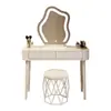Nuevo modelo de tocador para dormitorio, mesa de maquillaje simple y moderna, gabinete de almacenamiento de lujo ligero, tocador pequeño estilo crema