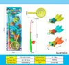 Set de Pesca Infantil Transfronterizo del Sudeste Asiático Juguetes Educativos con Caña de Pescar, Red para Peces, Varios Peces Marinos y Juguetes para el Agua en Empaque de Ampolla